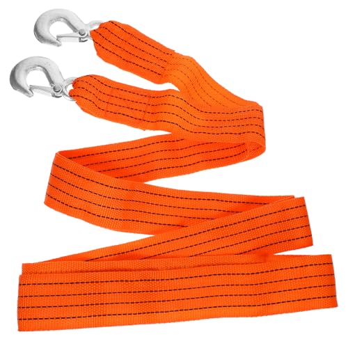 FUNOMOCYA Cinghia di Traino per Carichi Pesanti da 3 Metri con Ganci Corda di Traino Fluorescente per Auto e Camion 3 Tonnellate Accessorio Multifunzionale per Recupero Veicoli