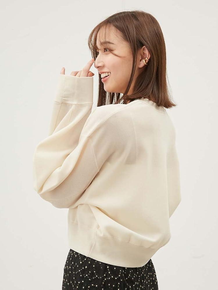 Amazon.co.jp: [ミラオーウェン] 構築シルエットトレーナー見えシアー