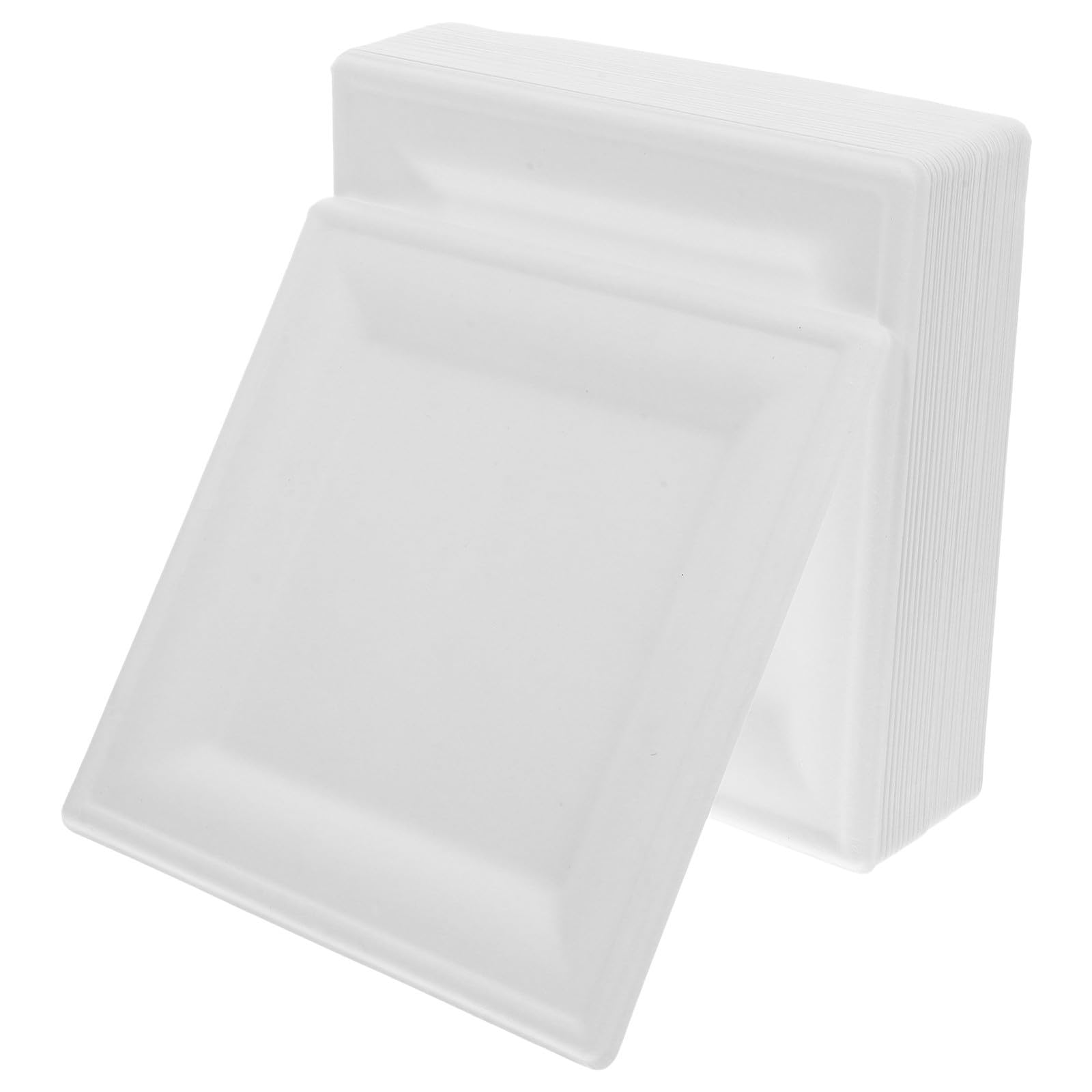 Platos de papel resistentes y aptos para microondas, vajilla desechable de 8 pulgadas, 50 uds