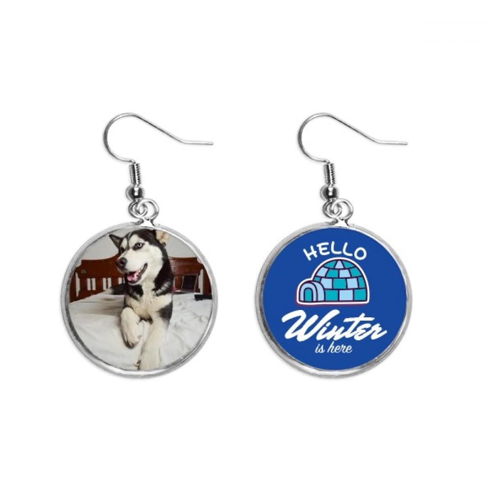 Pendientes de Husky colgantes para amantes de los perros nórdicos 5