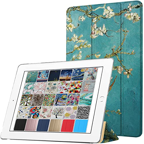 Image of DuraSafe Cases iPad PRO 9.7 Inch 2016 [ PRO 9.7 2016 ] A1673 A1674 A1675 MLMP2HN /A MM172HN /A MLMN2HN /A MLMW2HN /A Trifold Printed Hard Smart PC Transparent Back Cover - Blossom