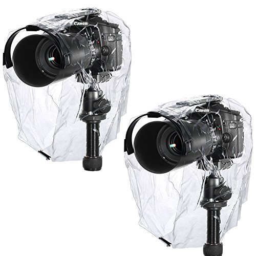 Neewer® Rain Cover Coat Dust-Proof Water-Proof Camera Protector Rainwear for Canon Nikon Sony Samsung Pentax Olympus Fuji and Other DSLR Cameras (2 Pieces)