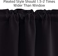 Vista 3 de NICETOWN Cenefas opacas para ventanas de cocina, sala de estar/baño, protección de privacidad con bolsillo para barra, cortinas para ventanas