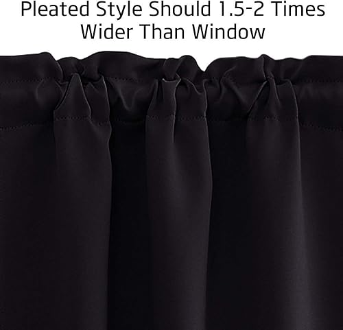 Miniatura 3 de NICETOWN Cenefas opacas para ventanas de cocina, sala de estarbaño, protección de privacidad con bolsillo para barra, decoración de bolsillo para