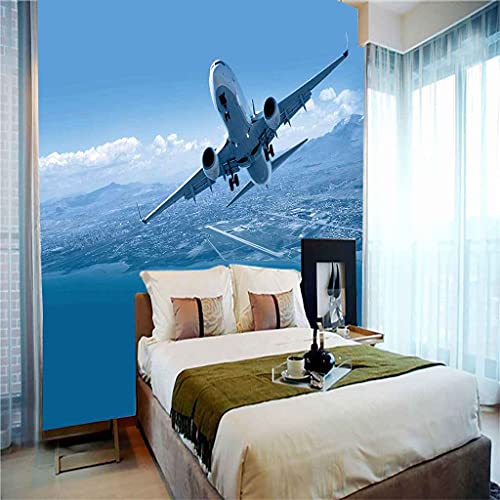 Papier peint poster avion 3D qualité HD canevas mural - 5