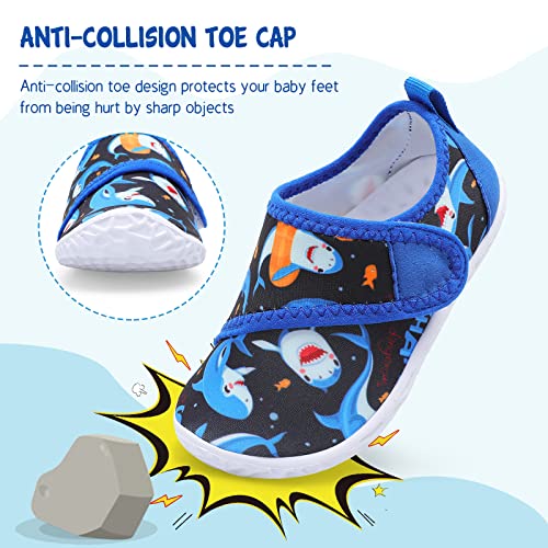 Image of LeIsfIt Toddler Water Shoes Boys Girls Barefoot Aqua Socks Kids Breathable Quick-Dry Swim Shoes for Beach Pool Surf