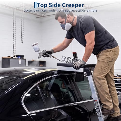 Garvee 440 LBS Foldable Top Side Creeper, 45"-66" Adjustable Mechanic Creeper with Locking Casters, Heavy Duty Automotive Creeper for Truck SUV Van, Home Garage & Professional Auto Maintenance by Garvee - Image 7