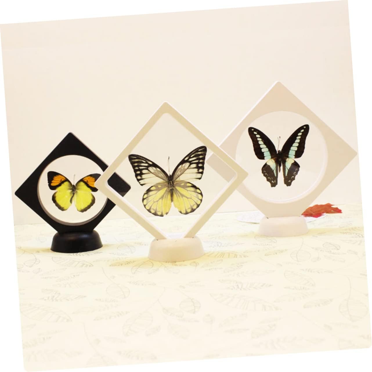 Black Plastic Floating Jewelry Display Box 10 Sets for Desk image 4