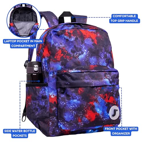 Image of J World Oz Middle School Backpack for Kids. Cute Laptop Bookbag for Girls Boys, Galaxy