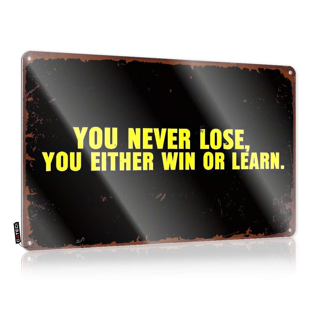 Wall, Plaque Deck Groomsmen Gift You Never Lose, You Either Win Or Learn. | Rustic Nice Wall Art(30X40CM)