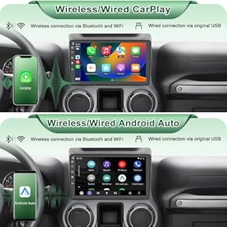 Votheon 10" Radio Upgrade for Jeep Wrangler JK 2007-2018 Dodge Ram 1500 Compass Grand Cherokee,Android 13 2GB+32GB with Backup Camera CarPlay/Android Auto FM AM WiFi