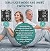 LAZLE Blood Pressure Monitor - Automatic Upper Arm Machine & Accurate Adjustable Digital BP Cuff Kit - Largest Backlit Display - 200 Sets Memory, Includes Batteries, Carrying Case