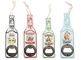 Abrebotellas de Madera en Forma de Botella Diseño "Tropical" - Abridores, abre botellas originales y baratos para Detalles, recuerdos y Regalos de Bodas, Bautizos y Comuniones
