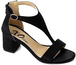 اكس او ستايل صندل بكعب للنساء - خامات عالية الجودة 37 - اسود