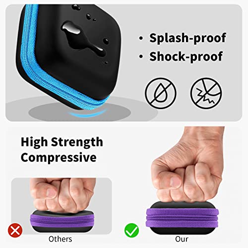 Molova 5Pack Square Earbud Case Portable Eva Carrying Case Storage Bag Cell Phone Accessories Organizer With Carabiner For Earphone, Earbud, Earpieces, Sd Memory Card, Camera Chips-5 Colors. #TOP3