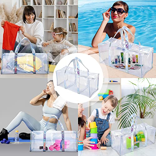 Clear Pvc Travel Makeup Toiletry Storage Bag Large Capacity Plastic Tote Bag Cosmetic Clothes Organizer Bag For Men And Women #TOP4