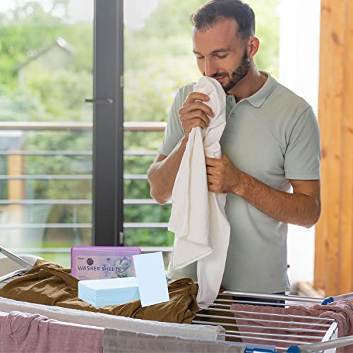 Enyur Laundry Detergent Sheets,Travel Laundry Detergent,No-Leak Laundry Soap,Liquidless Laundry Sheets,32 Loads,Fresh Scent,Great For College,Camping,Laundromat,He Machines,Hand Wash #TOP5