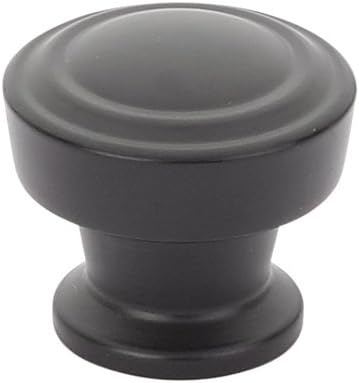 Schaub Menlo Park Collection 1-1/4 in. (32mm) Round Knob, Matte Black - 533-MB