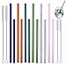 Produktbild MIXIAO Glas Strohhalme Mehrfarbig gerade LFGB Zertifizierung 12er Set - 6 x 21.5cm 6 x 15cm + 4 Reinigungsbürste Wiederverwendbare Glas Trinkhalme gesund umweltschonend frei von BPA