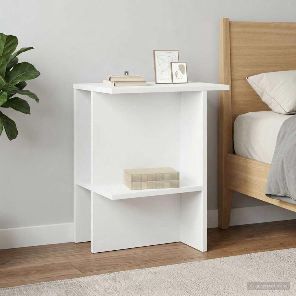 Table basse blanche en bois lot de 2 : finissez-en avec le désordre grâce à l'étagère