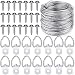 EAONE Picture Hanging Kit, Including Picture Hanging Wire (100 Feet) and 70 Pieces D-Ring Picture Hangers with 70 Silver Padded Screws