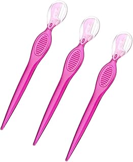 FRCOLOR 3Pcs Stainless Steel Eyebrow Razors L...