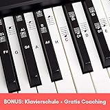 ✅ 𝐍𝐎𝐓𝐄𝐍 𝐋𝐄𝐒𝐄𝐍 𝐋𝐄𝐈𝐂𝐇𝐓 𝐆𝐄𝐌𝐀𝐂𝐇𝐓: Die gut lesbaren Piano-Sticker sind speziell für das deutsche C-D-E-F-G-A-H Notensystem entwickelt worden und helfen Dir dabei zu wissen, welche Noten Du gerade spielst. Es macht das Lernen der Noten einfacher und beschleunigt das Merken der Tasten, so dass Du schneller und mit mehr Spaß Klavier spielen lernst. Belfort Aufkleber werden von erfahrenen Lehrern als effektive Lernhilfe empfohlen!