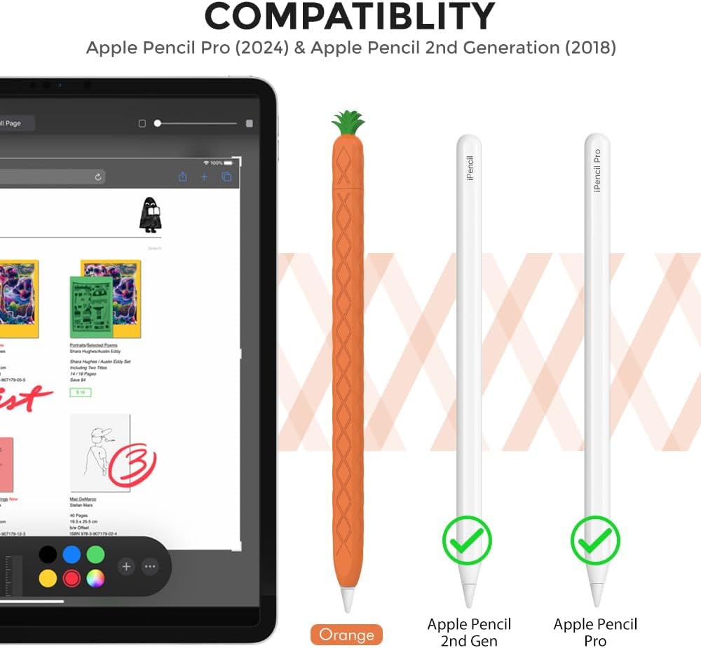 AhaStyle Cute Case Sleeve for Apple Pencil Pro & Apple Pencil 2nd Gen image 3