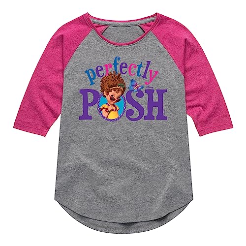 Disney Fancy Nancy - Perfectly Posh - Toddler and Youth Girls Raglan Graphic T-Shirt