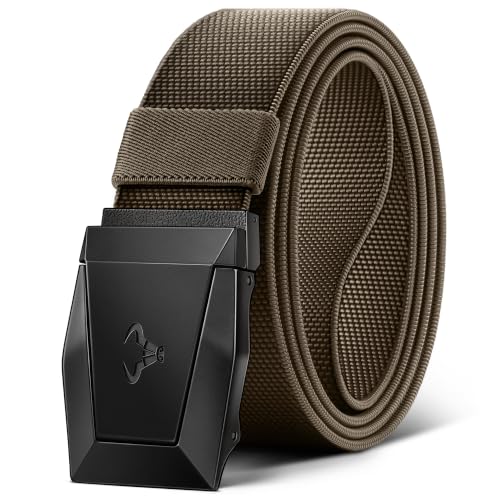 Image of BULLIANT Stretch Tactical Web Belt For Men-Trimmable 1.5 inch-Adjustable Fit | Smooth Sliding | Adjustable for Precise Fit | Tailored Size | Rugged Nylon for Heavy Duty, Hiking, Hunting