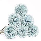 Hochwertiges Material: Diese künstlichen Blumen, Hortensien-Kunstblumen sind aus hochwertigem Seidenstoff gefertigt, so dass die Farbe der künstlichen Löwenzahnblumen lebendig und stark simuliert ist. Diese künstlichen Blumen sind ein idealer Blumenstrauß für die Hochzeit, Blumenstrauß für die Hochzeit, Blumen zum Basteln, Blumendekorationen usw., Hortensien-Kunstblumen, blaue Löwenzahn-Seidenblumen, Seiden-Löwenzahnblumen