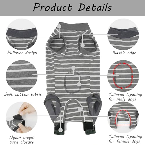 Image of Dog Surgery Recovery Suit Spay Recovery Onesie for Female Male Dogs