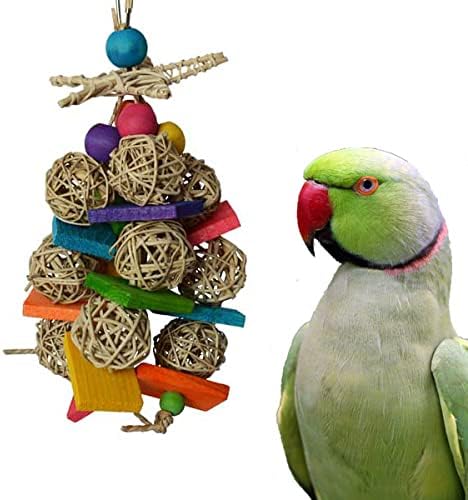Super Bird CreationsSB480 Starburst Bird Toy - Colorful Bird Toy for Medium Parrots, Cockatiels, Conures & Parakeets, Cockatiel Toy, Budgie Toys, Bird Toys, Bird Entertainment, Medium Birds, 10" x 4"