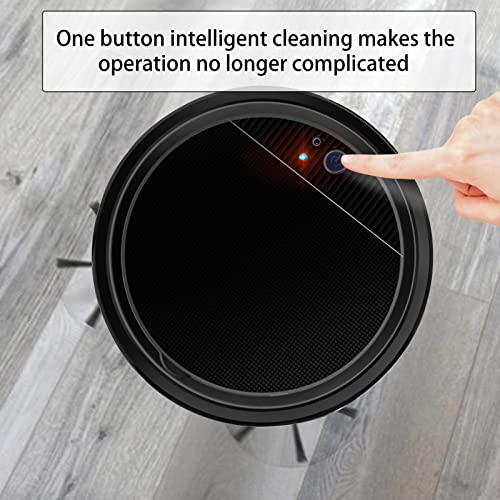 Robot Vacuum Cleaner Mop, Multi-Functional Intelligent Sweeping Robot, Strong Suction, Quiet Low Noise, Lazy Home Use Hoover Cleaning Machine For Pet Hair, Carpet, Hard Floor, Dusts, Stains (Black) #TOP1