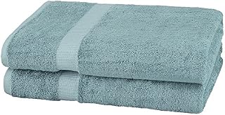 Pinzon Organic Cotton Bath Sheet Towel, Set of 2, Spa Blue