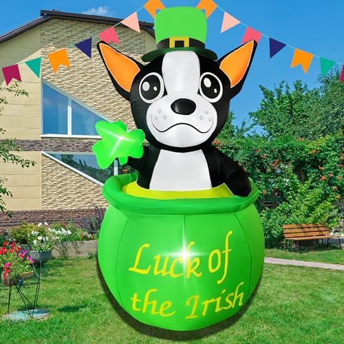 zukakii 5Ft St. Patrick's Day Inflatable Outdoor Decoration