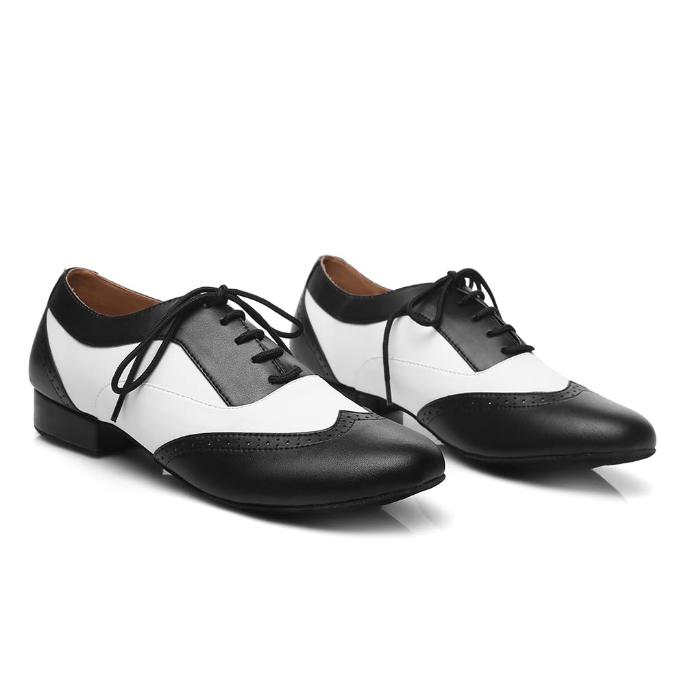 SWDZM Scarpa da Ballo Latino Americano Uomo Vernice per Salsa Tango Jazz di Pratica di Danza Scarpe