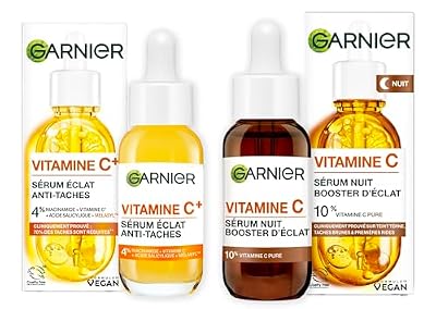 Garnier Skin Active - Estuche de sérum diurno antimanchas + sérum nocturno potenciador de brillo, cuidado facial enriquecido en vitamina C, vegano y libre de crueldad, todo tipo de piel, 2 x 30 ml | Ya disponible en tu tienda friki favorita! En mundofriki.es! Garnier Skin Active - Estuche de sérum diurno antimanchas + sérum nocturno potenciador de brillo, cuidado facial enriquecido en vitamina C, vegano y libre de crueldad, todo tipo de piel, 2 x 30 ml | Ya disponible en tu tienda friki favorita! En mundofriki.es!