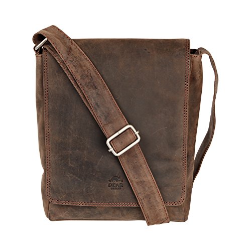 Bear Design Messenger, Umhängetasche (23/ 30/ 6 cm), HD6275 Unisex, Buffel Leder