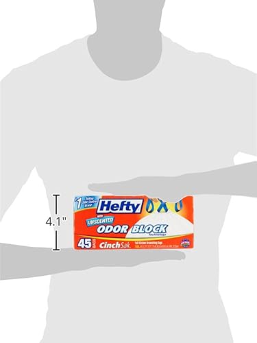 Miniatura 8 de Hefty Bolsas de basura grandes con bloqueo de olor para cocina fragancia libre 45 unidades