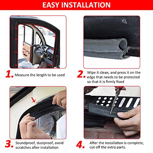 Automotive Door Rubber Seal Trim Seal Strip With Side Bulb For Cars, Boats, Trucks, Rvs And Home Applications - Pvc Bulb Trim With Epdm Rubber Seal (20Ft) #TOP4