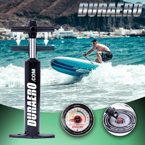 DURAERO Tabla de Paddle Surf Hinchable con Soporte para Cámara, Accesorios Completos, 330 x 76 x 15 cm, Capacidad de Carga hasta 150 kg