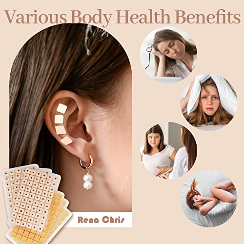 Multi-Condition Ear Seeds Acupuncture Kit, Facial Reflexology Tools, with Acupuncture Ear Press Seeds 600Pcs, Acupuncture Pen, Acupressure Ear Chart, Tweezers