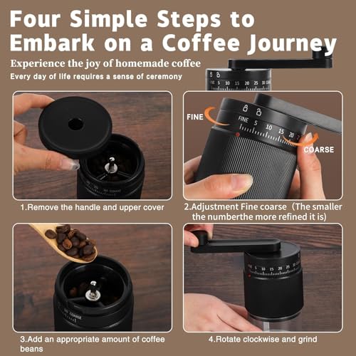 NANSPATH Manual Ceramic Burr Grinder