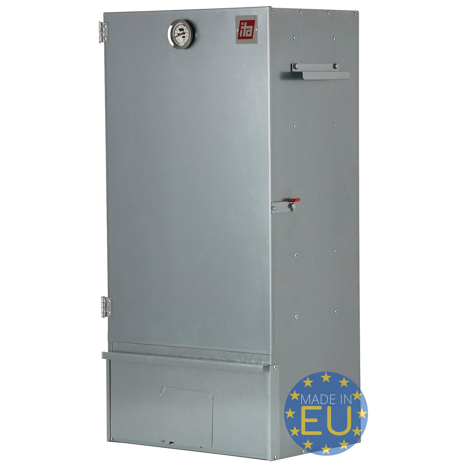ITA Fumoir 7001 - Smoker Premium - Armoire à fumage avec thermomètre - Acier allié - Qualité UE, Direct fabricant - 81 cm avec 3 niveaux