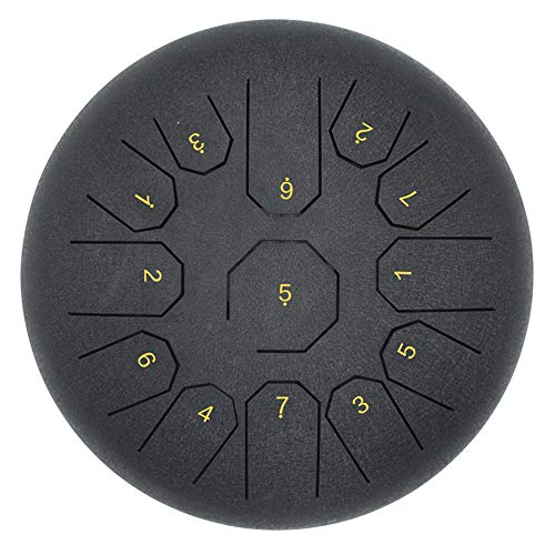 Steel Tongue Drum, 13-Note Handpan Percussion Instrument with Mallets and Carry Bag for Adults, Portable Musical Gift for Relaxation and Meditation
