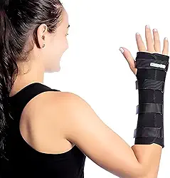Tala para Punho Longa Ortopédica Suporte DORT LER Tendinite Túnel do Carpo e Pós-Fraturas (G, Lado Direito)