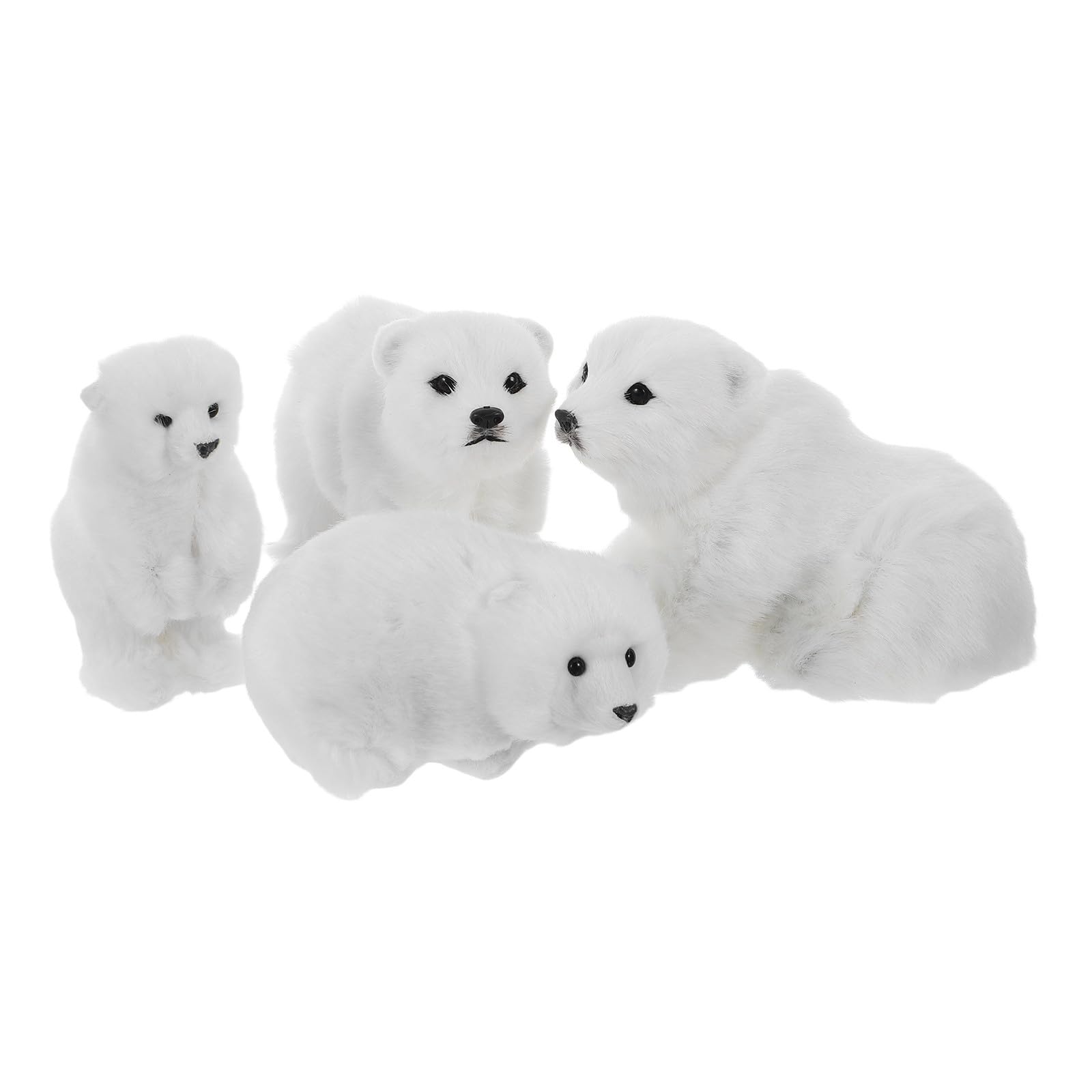 Gatuida Set di 4 statuine di orsi polari raffiguranti una famiglia - per
