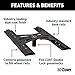 CURT 16210 X5 Gooseneck to 5th Wheel Adapter for Double Lock Hitches, Industry-Standard Base Rails, 20,000 lbs