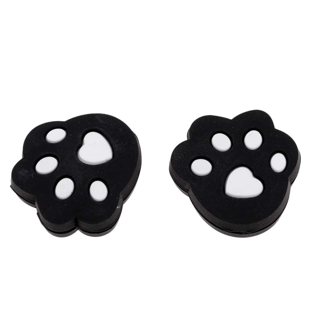 Baosity 2pcs Tennis Racket Damper Shock Absorber to Tennis Racquet Vibration, Black Bear Paw